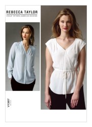 1387 VOGUE REBECCA TAYLOR SHAPED TOP COLLAR /SLEEVES OR NOT PATTERN 6-14 NEW